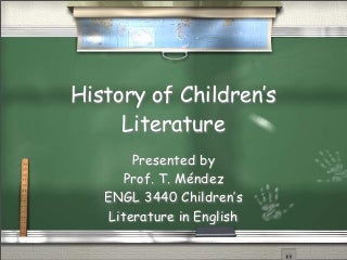 History Of Childrens Literature