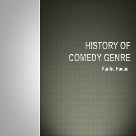 History of comedy genre