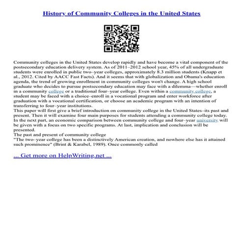 History Of Community Colleges In The United States