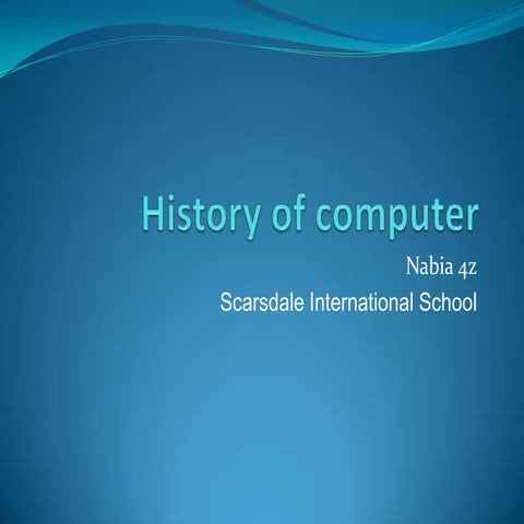 History of computer