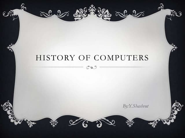 History of computers