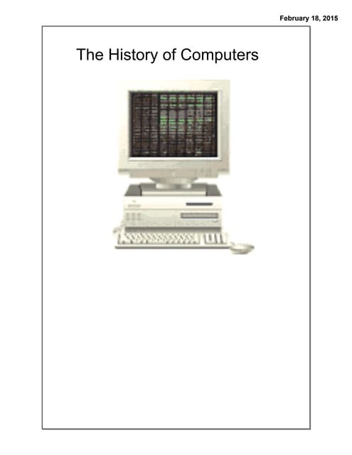 History of computers