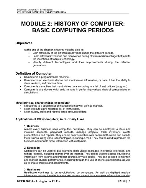 Areas of computer application | PPT