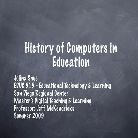 History of Computers in Schools