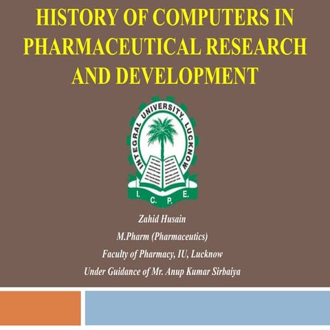 History of computers in pharmaceutical research and development