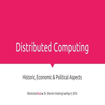 History of Distributed Computing