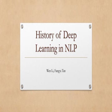 History of deep learning | PPT