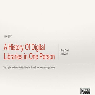 A history of digital libraries in one person | PPT