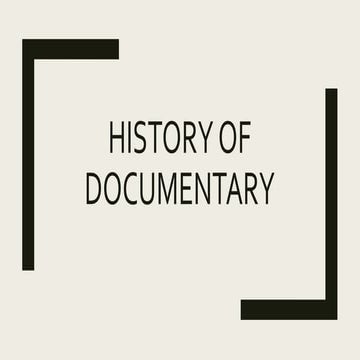 History of documentary