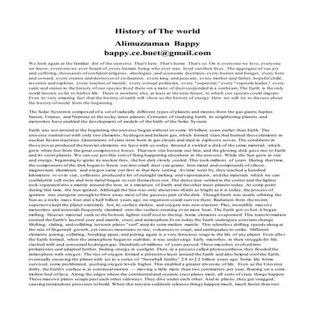 History of The world 
