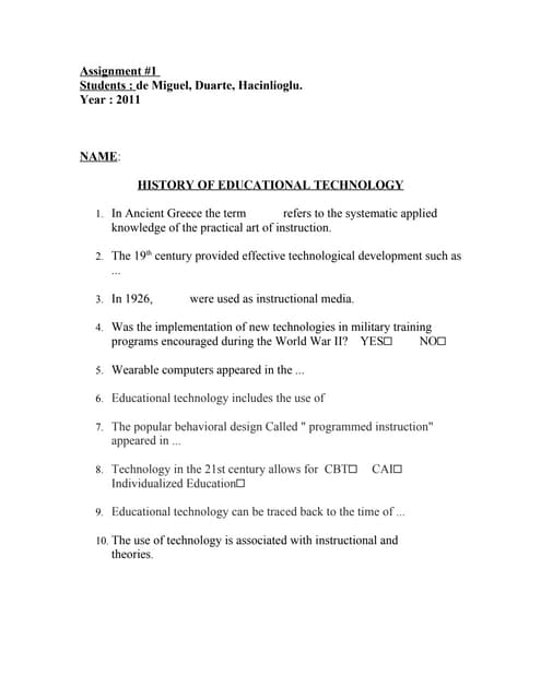 History of educational technology.doc finished | PDF