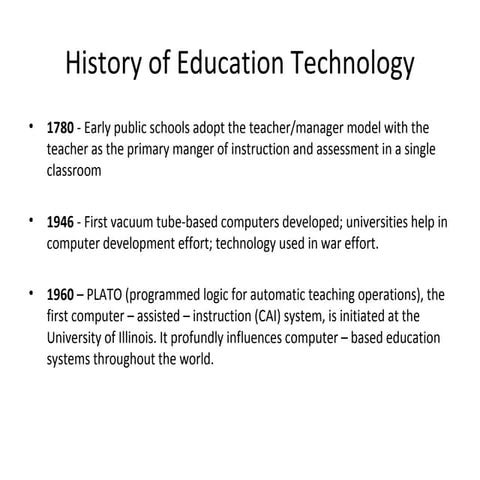 History of education technology