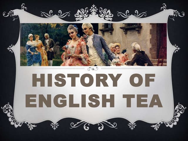 History of english tea