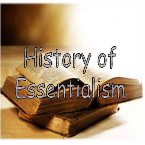 History of essentialism