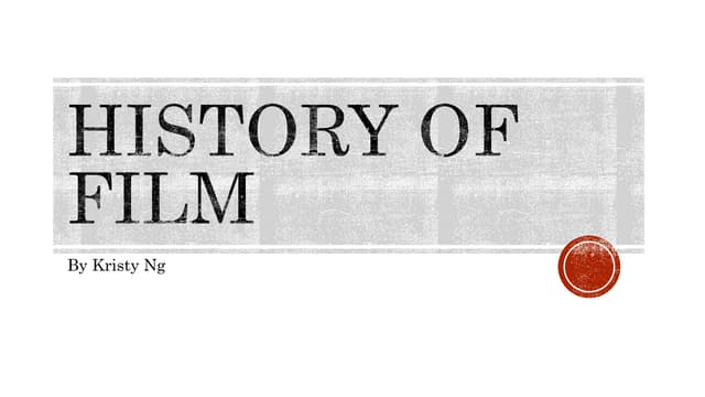 History of film
