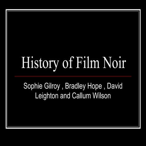 History of film noir