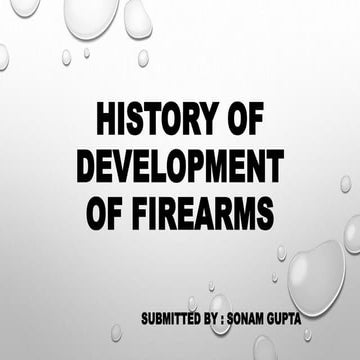 History of firearms