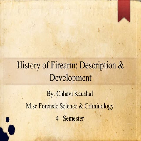 History of firearms