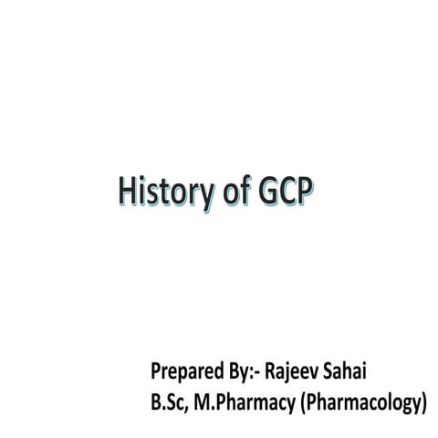 History of gcp