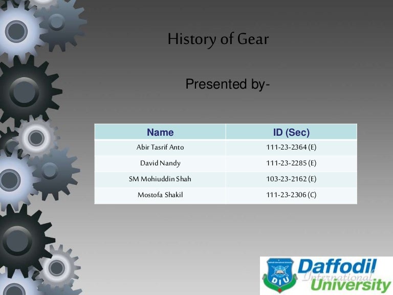 History of gear