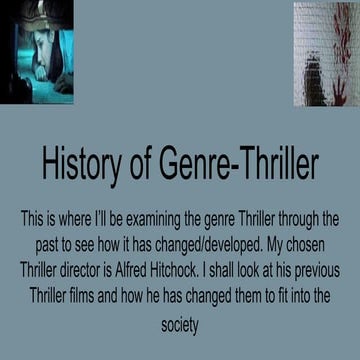History of genre thriller