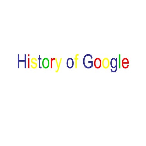 History of google