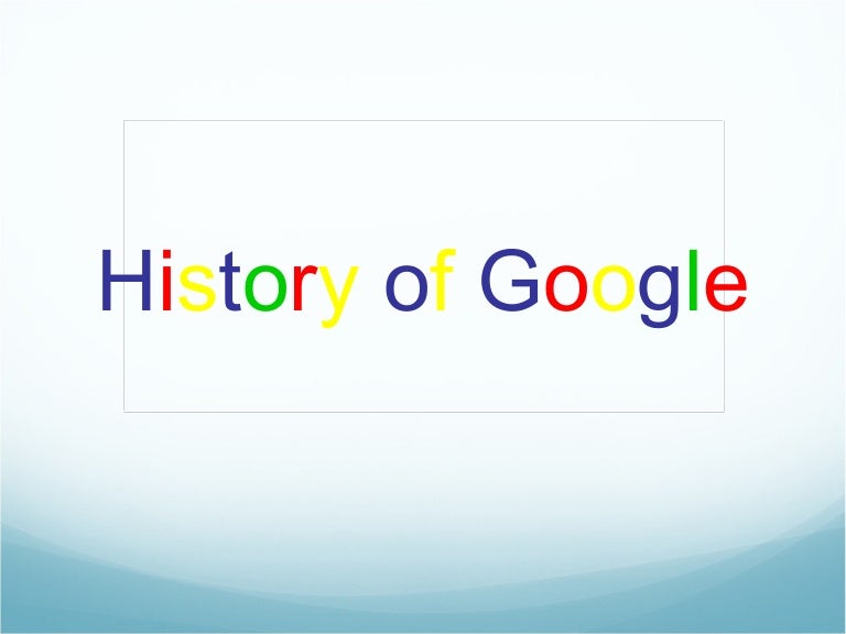 History of google
