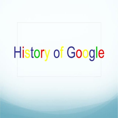 History of google