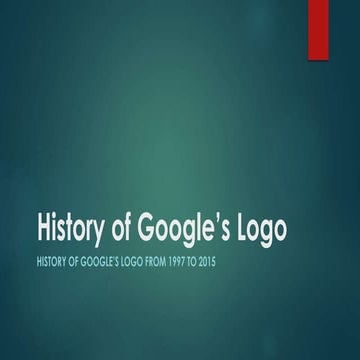 History of Google logo | PPT