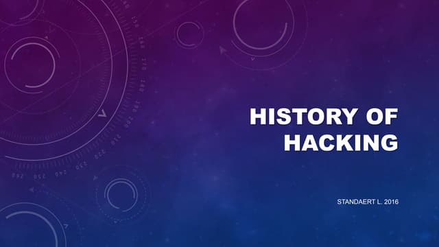 History of hacking
