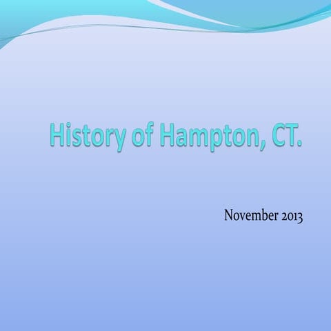 History of Hampton, CT.  C.S.