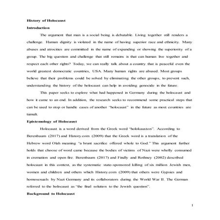 History of holocaust