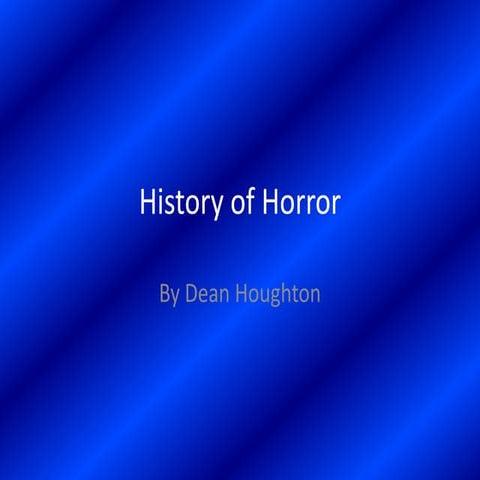 History of horror