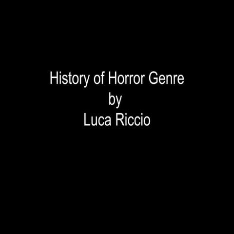History of horror genre