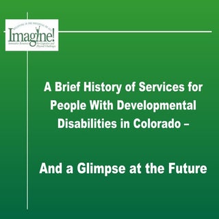 A Brief History of Services for Peo...