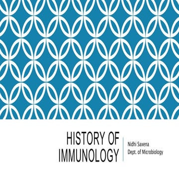 History of immunology