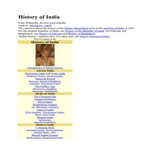History of india