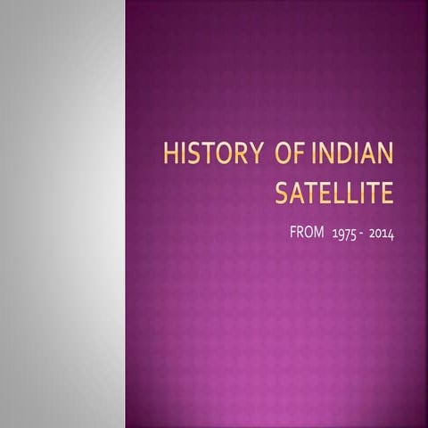 History  of indian satelite