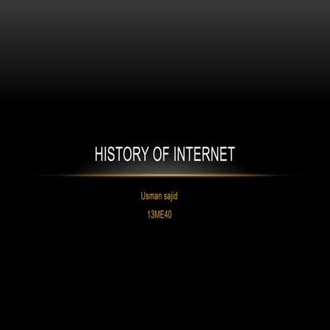 History of internet