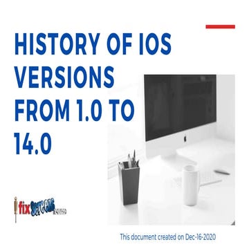 History of iOS Versions from 1.0 to 14