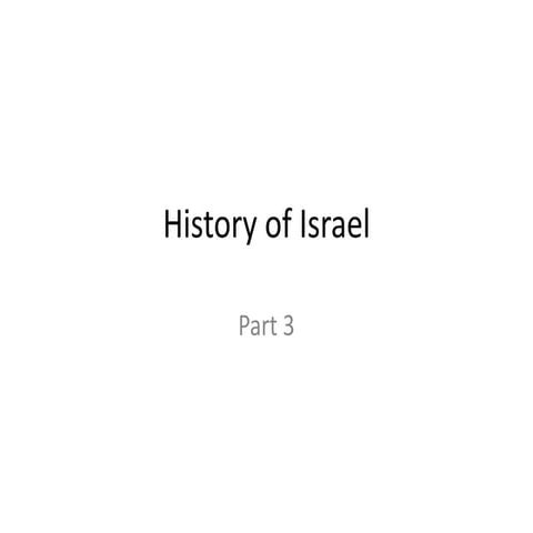 History of israel part 3 PRRM Bible Study Group 
