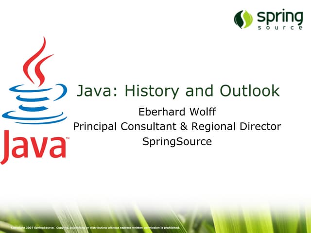 History of Java 1/2
