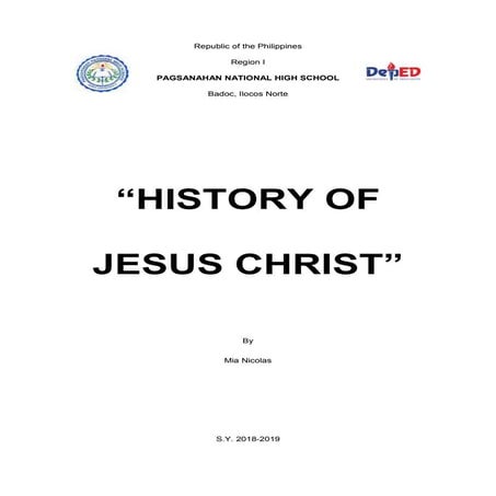 World Religion: History of Jesus Christ