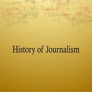 Historyof journalism