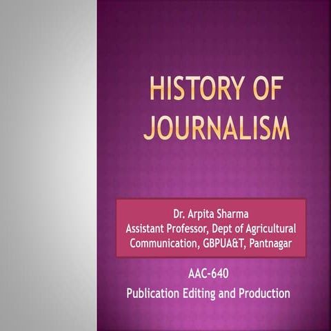 History of journalism