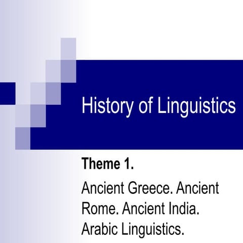 History of linguistics 1