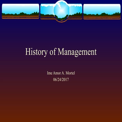 History of managment