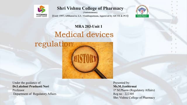 International Medical Device Regulators Forum | PPTX