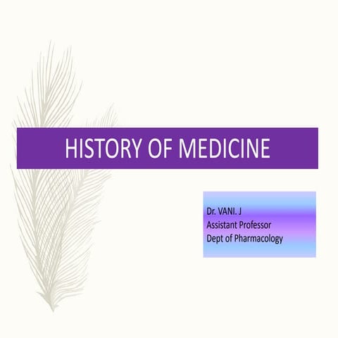 History of medicine past to present and future | PPTX