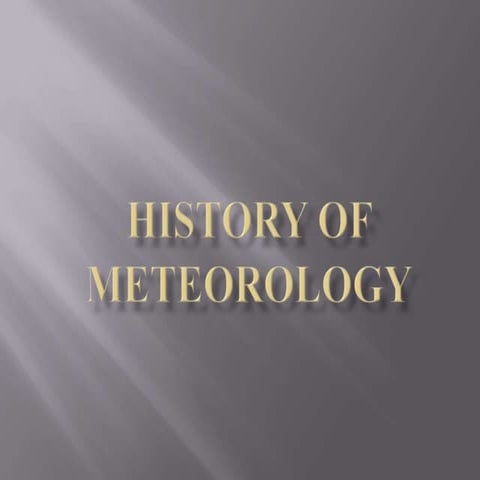 History of meteorology